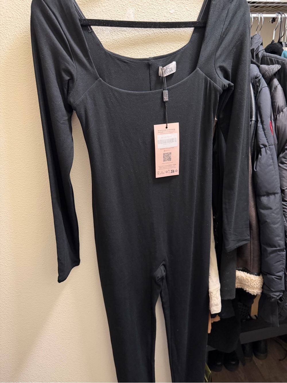 OHPOLLY  square neck One-Piece Bodysuit 10 NWT